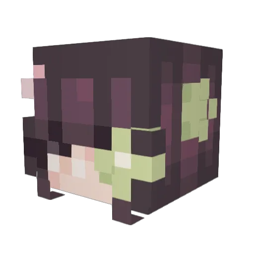 peppmint Minecraft avatar head, 3D render