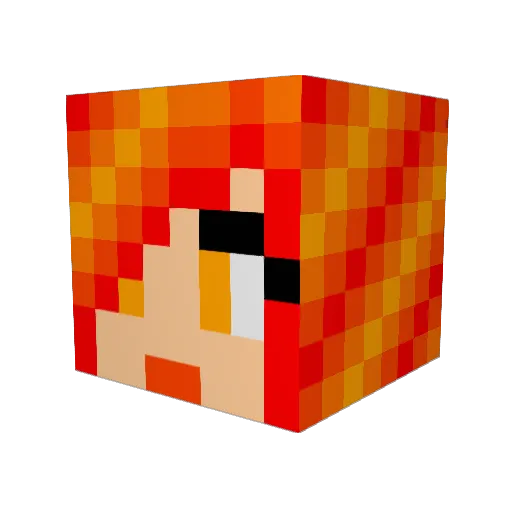 peppyboy Minecraft avatar head, 3D render