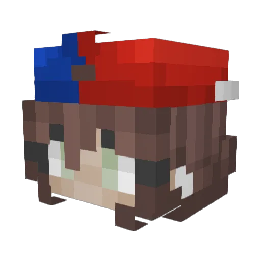 pepsimint Minecraft avatar head, 3D render