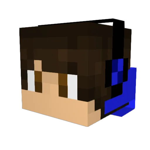 peptron Minecraft avatar head, 3D render
