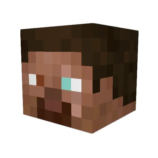 peralta10 Minecraft avatar head, 3D render