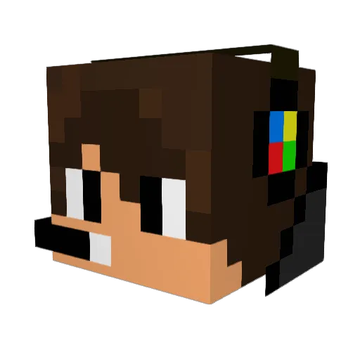 peraslon Minecraft avatar head, 3D render