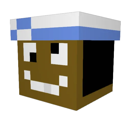 perc30bruh Minecraft avatar head, 3D render