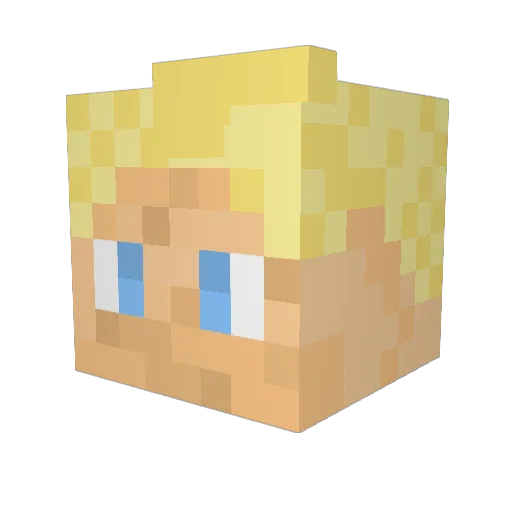 perceycat Minecraft avatar head, 3D render