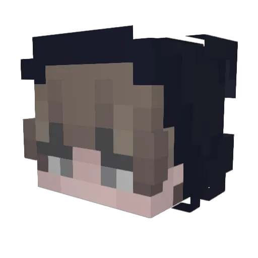 percilla Minecraft avatar head, 3D render