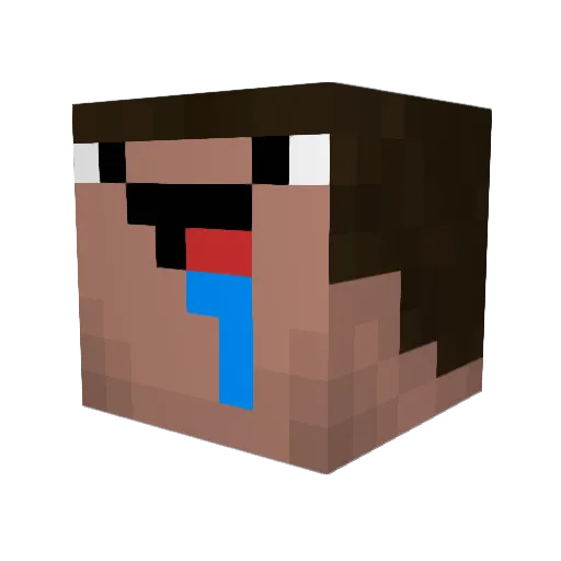 percosaurus Minecraft avatar head, 3D render