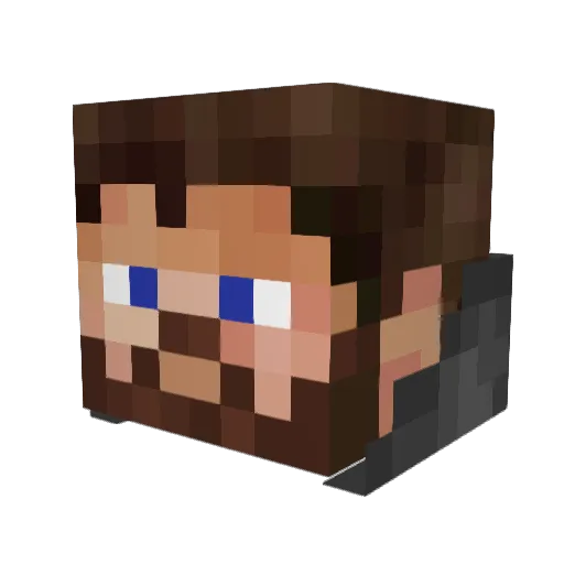percus45 Minecraft avatar head, 3D render