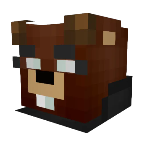 pere_castor Minecraft avatar head, 3D render
