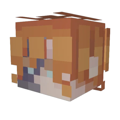 pereserk Minecraft avatar head, 3D render