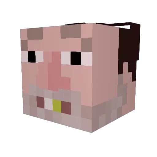 perezi Minecraft avatar head, 3D render