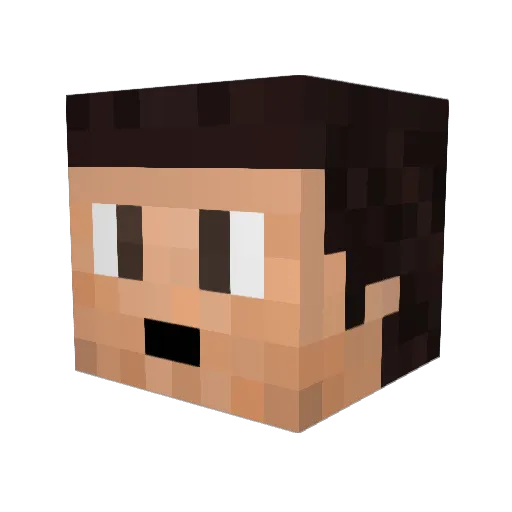 perezwx Minecraft avatar head, 3D render