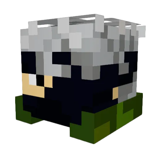 perferwinning Minecraft avatar head, 3D render