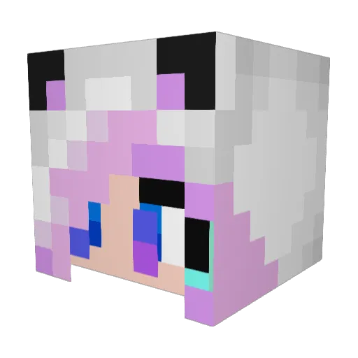 perfictpony Minecraft avatar head, 3D render