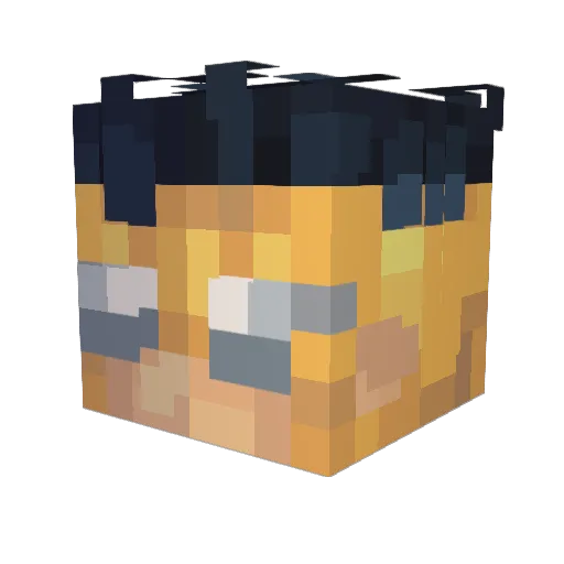 performebk Minecraft avatar head, 3D render