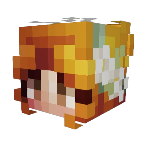 perhapsmayhaps Minecraft avatar head, 3D render