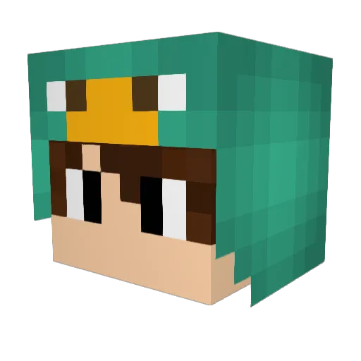 periSR Minecraft avatar head, 3D render