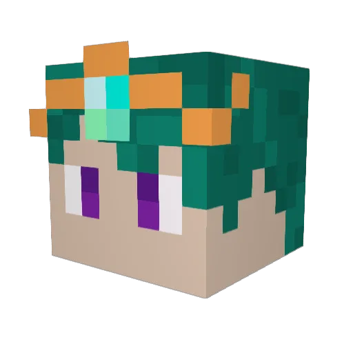 perithebee Minecraft avatar head, 3D render