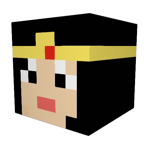 periwinklehorse Minecraft avatar head, 3D render