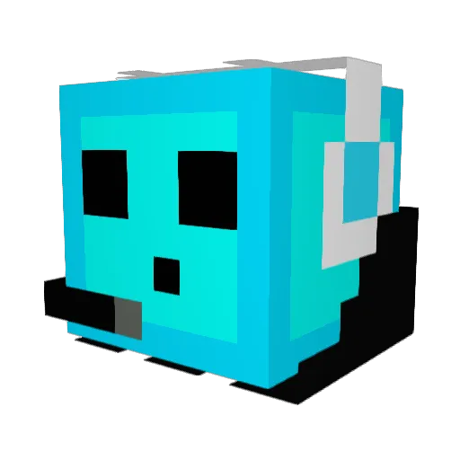 permats2 Minecraft avatar head, 3D render