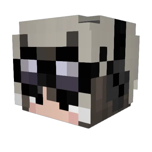 permenent Minecraft avatar head, 3D render