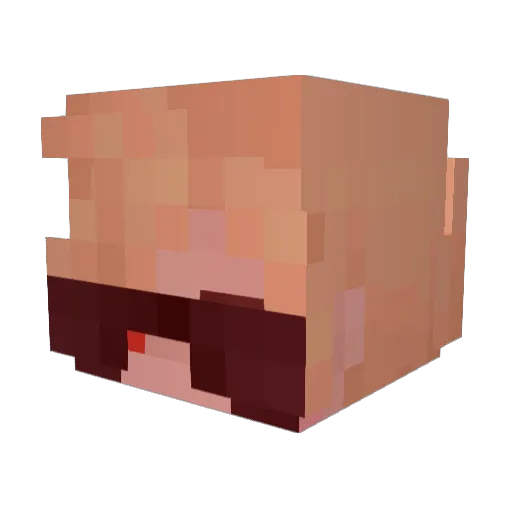perniciousBunnie Minecraft avatar head, 3D render