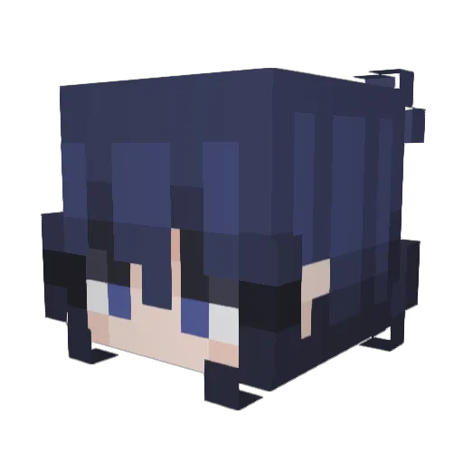 pernoctation Minecraft avatar head, 3D render