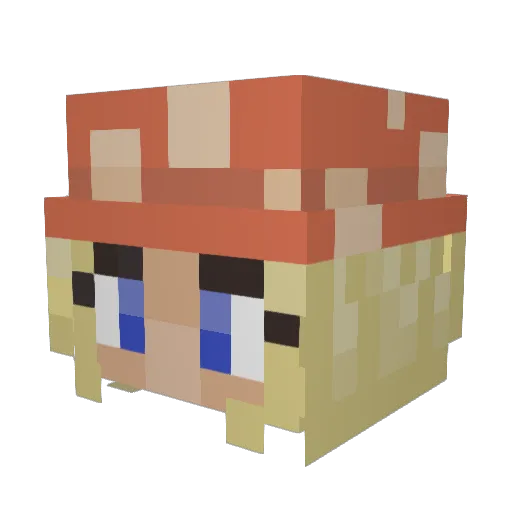 pernulle Minecraft avatar head, 3D render