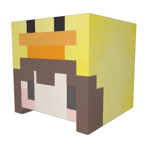 pero0620 Minecraft avatar head, 3D render