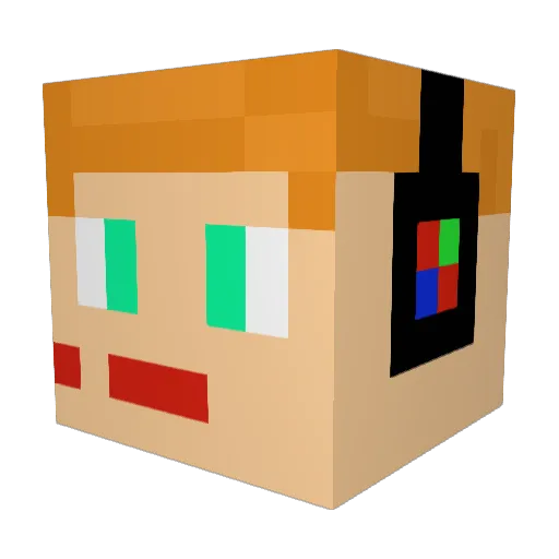 peromaki Minecraft avatar head, 3D render