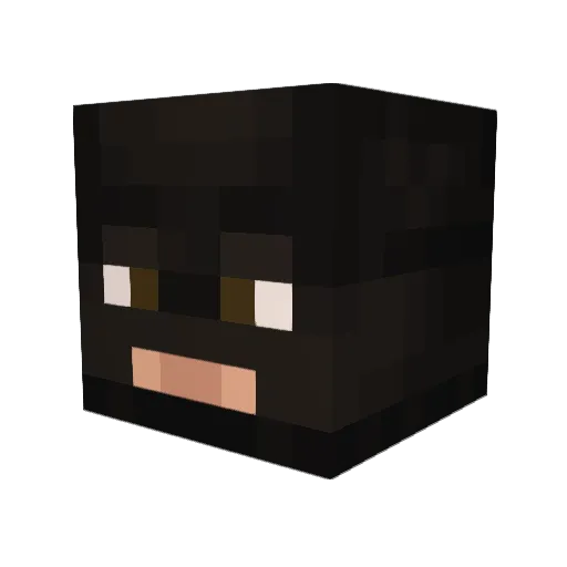 perp_ Minecraft avatar head, 3D render