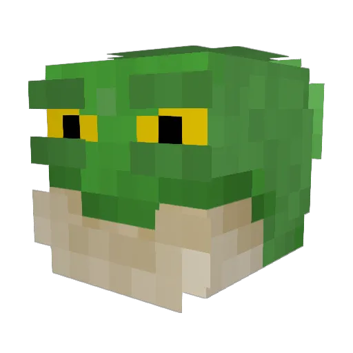 perpetterbean Minecraft avatar head, 3D render