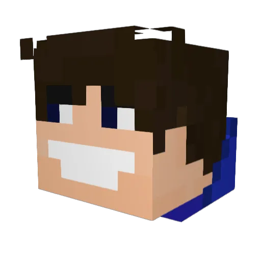 perpexior Minecraft avatar head, 3D render