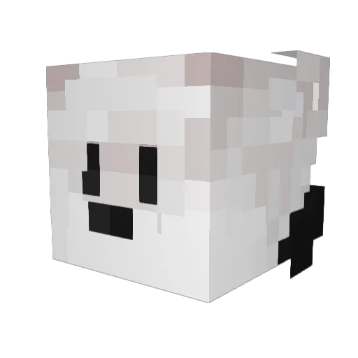 perpole Minecraft avatar head, 3D render