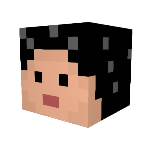 perr555 Minecraft avatar head, 3D render
