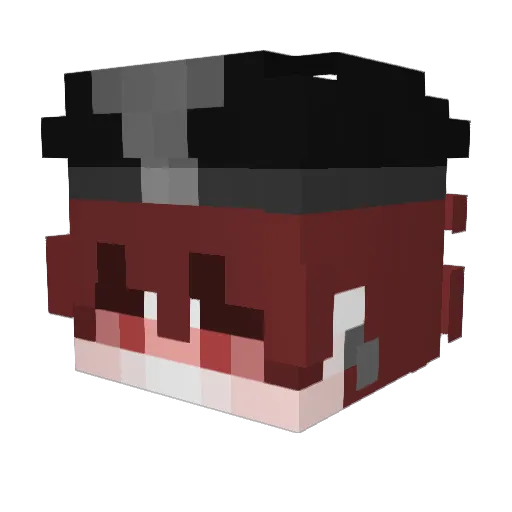 perroazul Minecraft avatar head, 3D render