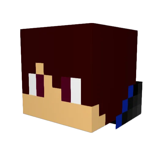 perryfang Minecraft avatar head, 3D render