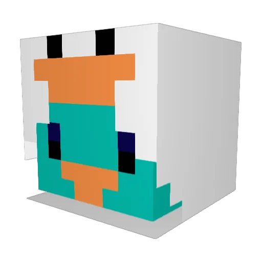 perrythegoose Minecraft avatar head, 3D render