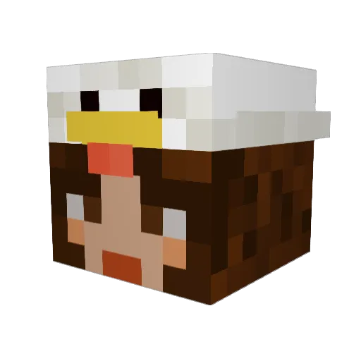 persaucey Minecraft avatar head, 3D render