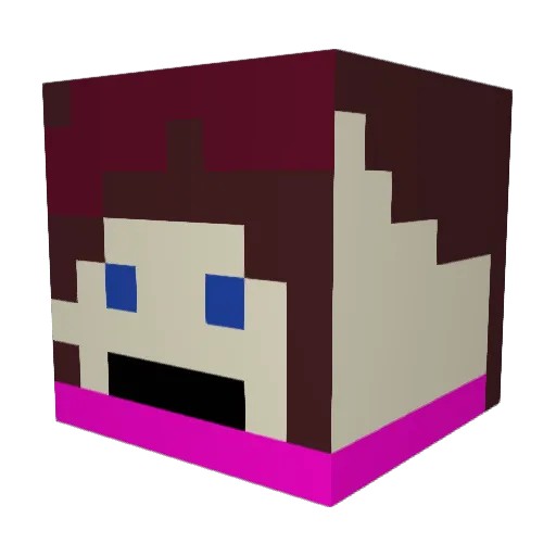 perscelenxt Minecraft avatar head, 3D render