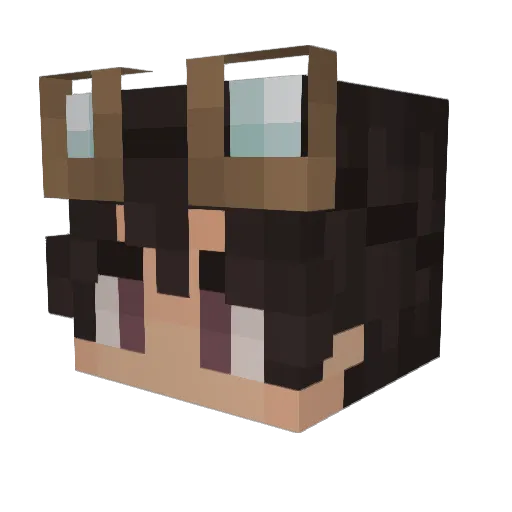 persctans Minecraft avatar head, 3D render