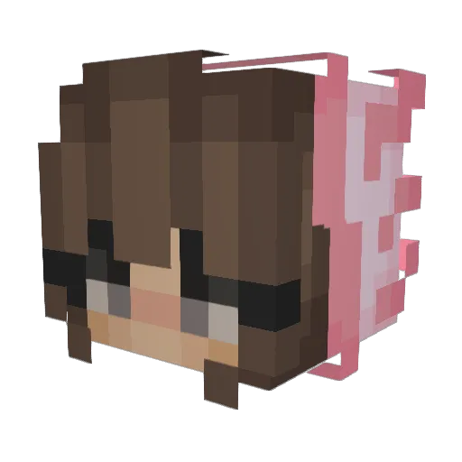 persefonx Minecraft avatar head, 3D render