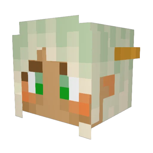 persephonepeach Minecraft avatar head, 3D render