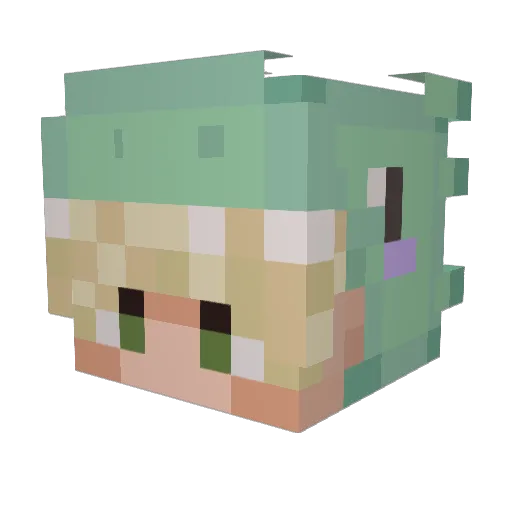 persodino Minecraft avatar head, 3D render