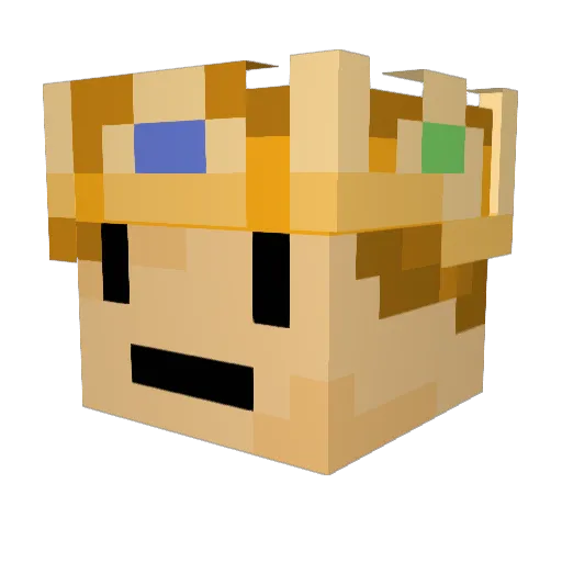person816 Minecraft avatar head, 3D render