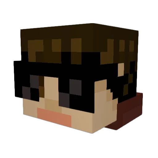 person_01 Minecraft avatar head, 3D render