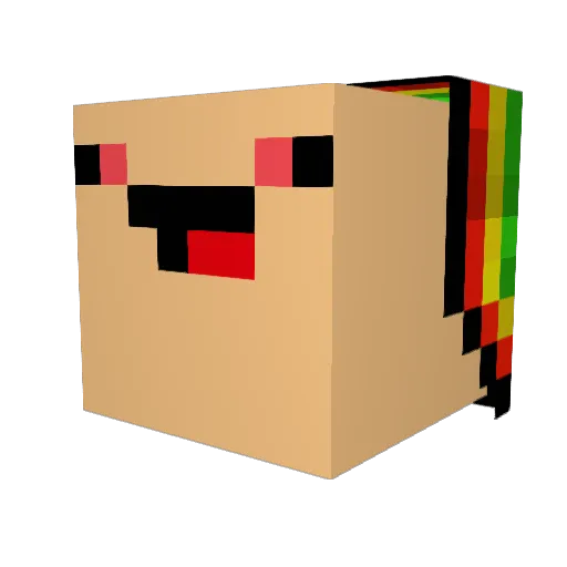 personadecente Minecraft avatar head, 3D render