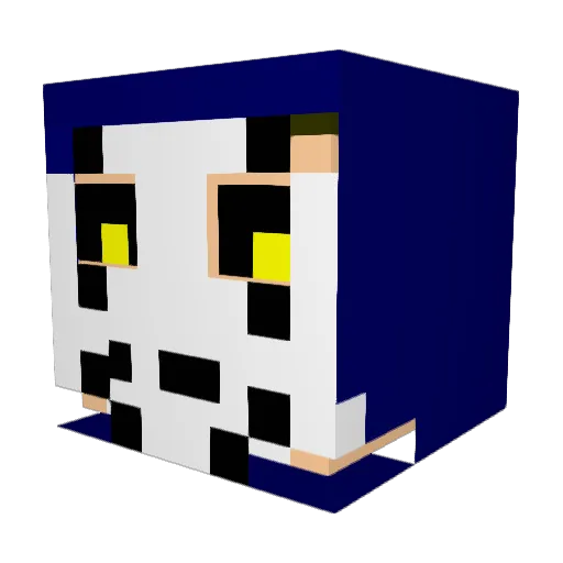 personae Minecraft avatar head, 3D render