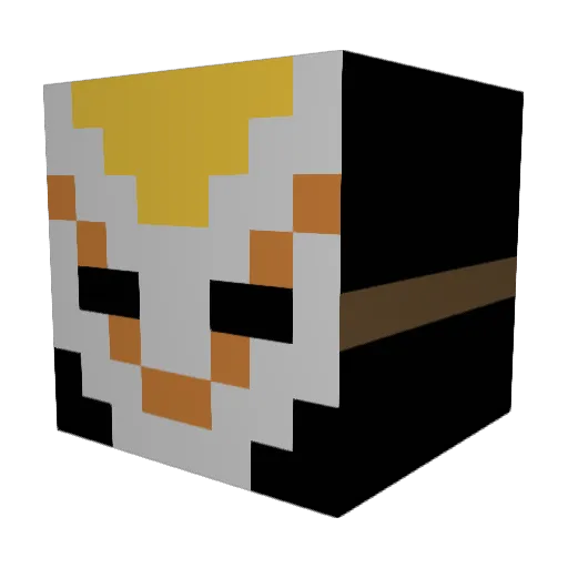 personec Minecraft avatar head, 3D render