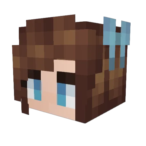 personth Minecraft avatar head, 3D render