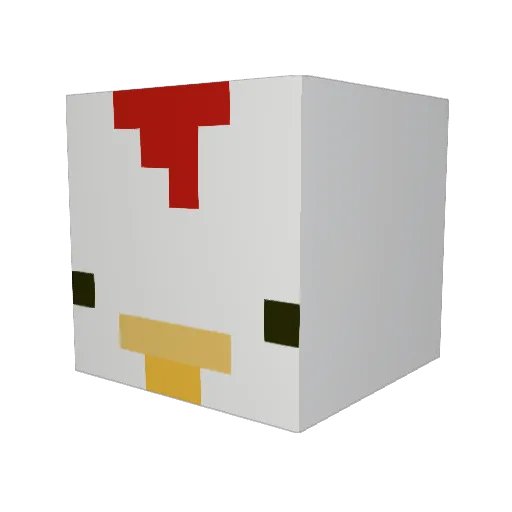 persponalpayaya Minecraft avatar head, 3D render